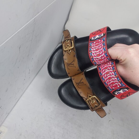 Louis Vuitton Bom Dia Kyoto Monogram Slide Sandal - Picture 4 of 15